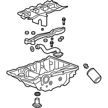 GM 12700106 Oil Pan 12700106 GM Oil Pan Illustration 1 of 1