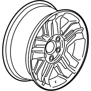 GM 9598055 Wheel, Alloy 9598055 GM Wheel, Alloy Illustration 1 of 1
