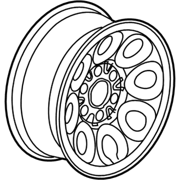 GM 9595246 Spare Wheel, Silver, Steel 9595246 GM Spare Wheel, Silver, Steel Illustration 1 of 1