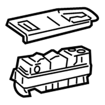 25854305 GM Window Switch, Black, Front Passenger Side Illustration 1 of 1