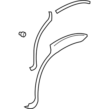GM 30025228 Wheel Flare, Passenger Side 30025228 GM Wheel Flare, Passenger Side Illustration 1 of 1