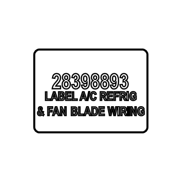 Chevy 26493705 Fan Label
