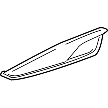 GM 22758743 Applique, Jet Black, Rear Driver Side 22758743 GM Applique, Jet Black, Rear Driver Side Illustration 1 of 1
