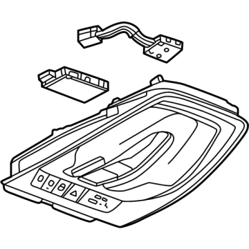 GM 86588421 Console Assembly-Roof *Backen Blackk 86588421 GM Console Assembly-Roof *Backen Blackk Illustration 1 of 1