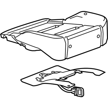 GM 84768517 Seat Cushion Pad, Front Passenger Side 84768517 GM Seat Cushion Pad, Front Passenger Side Illustration 1 of 1