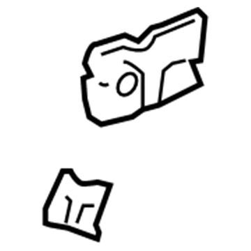 25906894 GM Rear Rocker Molding Retainer Clip, Driver Side Illustration 1 of 1