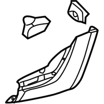 GM 25879276 Rear Molding, Passenger Side 25879276 GM Rear Molding, Passenger Side Illustration 1 of 1