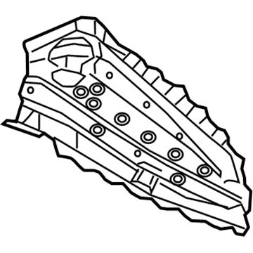 GM 84064891 Rail Extension, Front Outer Driver Side 84064891 GM Rail Extension, Front Outer Driver Side Illustration 1 of 1