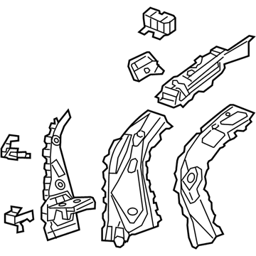 GM 42829462 Extension, Front Fender Inner Wheel House 42829462 GM Extension, Front Fender Inner Wheel House Illustration 1 of 1