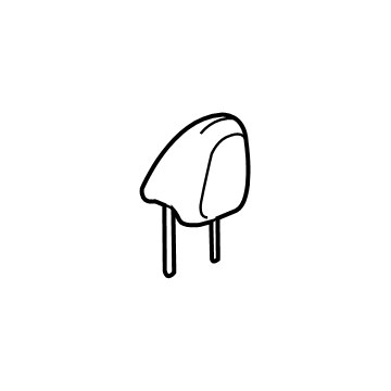 GM 84698831 Headrest, Black, Front 84698831 GM Headrest, Black, Front Illustration 1 of 1