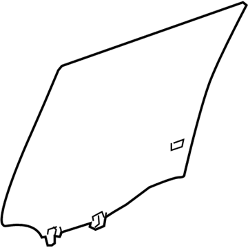 GM 10371642 Moveable Glass, Rear Passenger Side 10371642 GM Moveable Glass, Rear Passenger Side Illustration 1 of 1