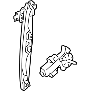 GM 20785728 Window Regulator, Rear Driver Side 20785728 GM Window Regulator, Rear Driver Side Illustration 1 of 1