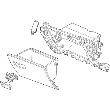 GM 85531392 Glove Box Assembly, Black 85531392 GM Glove Box Assembly, Black Illustration 1 of 1