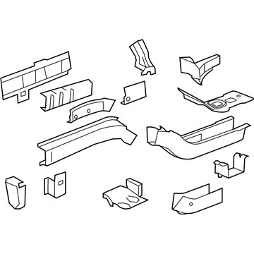 22877783 GM Lower Rail Assembly, Front Driver Side Illustration 1 of 1