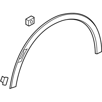 84096067 GM Wheel Opening Molding, Front Driver Side Illustration 1 of 1