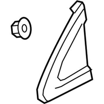 84186914 GM Corner Molding, Black, Upper Driver Side Illustration 1 of 1