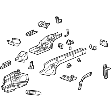 GM 42758681 Rail Assembly, Rear 42758681 GM Rail Assembly, Rear Illustration 1 of 1