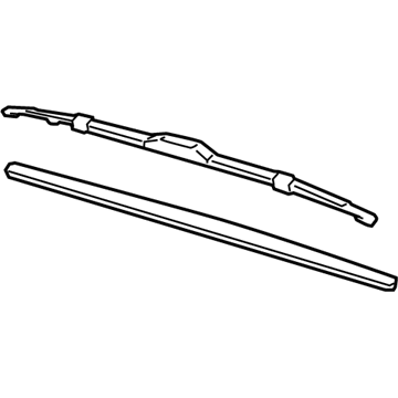 15779415 GM Wiper Blade, Black, Passenger Side Illustration 1 of 1