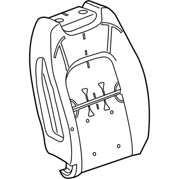 GM 23360167 Seat Back Pad, Front 23360167 GM Seat Back Pad, Front Illustration 1 of 1