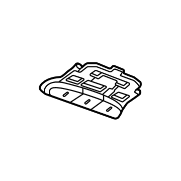 GM 42739328 Garage Door Opener Button, Gray 42739328 GM Garage Door Opener Button, Gray Illustration 1 of 1