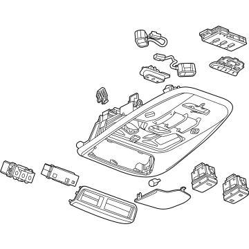 GM 42724105 Overhead Console 42724105 GM Overhead Console Illustration 1 of 1