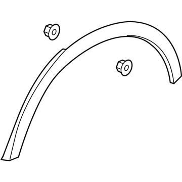 84142041 GM Wheel Opening Molding, Rear Driver Side Illustration 1 of 1