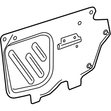 GM 22888772 Water Deflector, Front Driver Side 22888772 GM Water Deflector, Front Driver Side Illustration 1 of 1