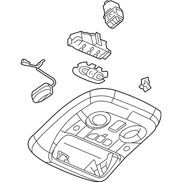 GM 15812247 Roof Console 15812247 GM Roof Console Illustration 1 of 1