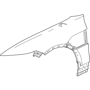 85596022 GM Fender, Front Driver Side Illustration 1 of 1