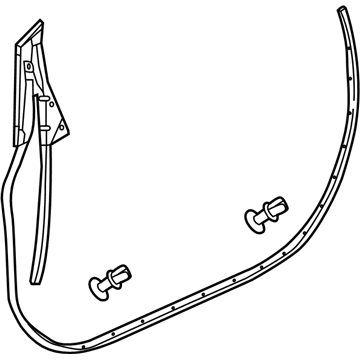 GM 13439473 Door Weatherstrip, Driver Side 13439473 GM Door Weatherstrip, Driver Side Illustration 1 of 1