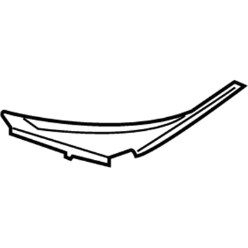 GM 23404977 Cowl Grille Side Extension, Driver Side 23404977 GM Cowl Grille Side Extension, Driver Side Illustration 1 of 1