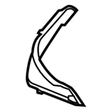 GM 23404978 Cowl Grille Side Extension, Passenger Side 23404978 GM Cowl Grille Side Extension, Passenger Side Illustration 1 of 1