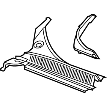 GM 23404976 Cowl Grille, Passenger Side 23404976 GM Cowl Grille, Passenger Side Illustration 1 of 1