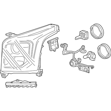 84155709 GM Headlamp Assembly, Driver Side Illustration 1 of 1
