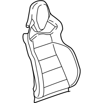 GM 22997240 Seat Back Cover, Gray, Front 22997240 GM Seat Back Cover, Gray, Front Illustration 1 of 1