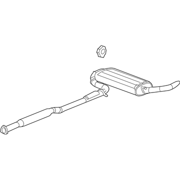 GM 15286603 Muffler W/Tpipe 15286603 GM Muffler W/Tpipe Illustration 1 of 1