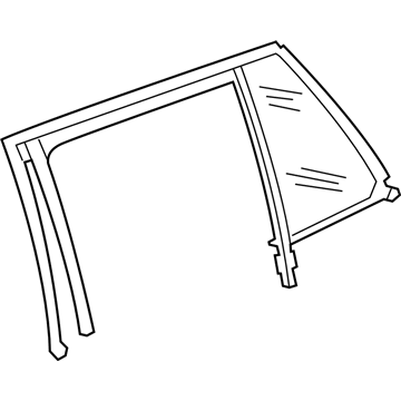 GM 39144552 Fixed Glass, Rear Driver Side 39144552 GM Fixed Glass, Rear Driver Side Illustration 1 of 1