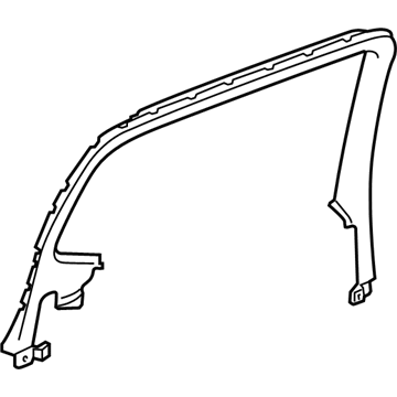 GM 84098369 Upper Trim, Rear Driver Side 84098369 GM Upper Trim, Rear Driver Side Illustration 1 of 1