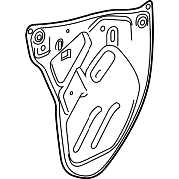 GM 85612618 Water Deflector, Inner Driver Side 85612618 GM Water Deflector, Inner Driver Side Illustration 1 of 1
