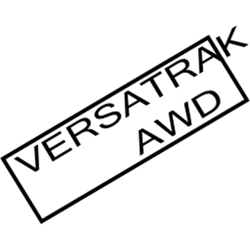 GM 10426420 Nameplate, Black 10426420 GM Nameplate, Black Illustration 1 of 1
