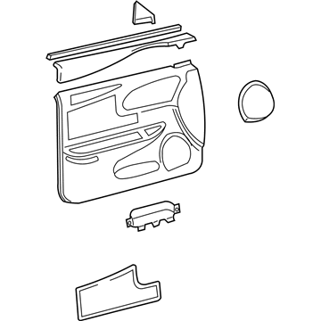 GM 10409693 Trim Panel, Red, Front 10409693 GM Trim Panel, Red, Front Illustration 1 of 1