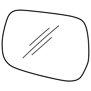 87823056 GM Mirror Glass, Rear Driver Side Illustration 1 of 1