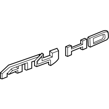 84337614 GM Nameplate, Front Driver Side Illustration 1 of 1