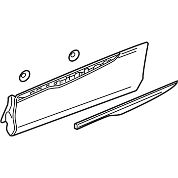 84514843 GM Lower Molding, Black, Rear Passenger Side Illustration 1 of 1