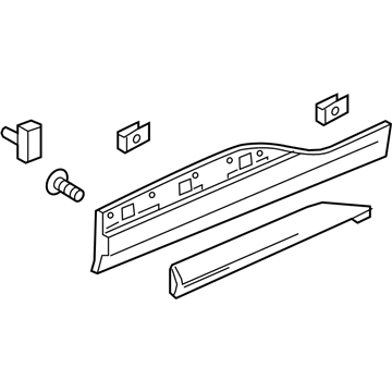 GM 42782314 Lower Molding, Rear Driver Side 42782314 GM Lower Molding, Rear Driver Side Illustration 1 of 1