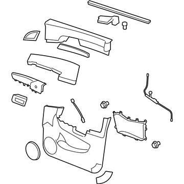 25915790 GM Trim Panel, Titanium, Front Driver Side Illustration 1 of 1
