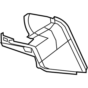 22853605 GM Extension Panel, Black, Passenger Side Illustration 1 of 1