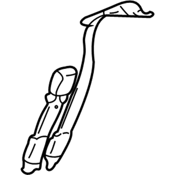 12384285 GM Center Seat Belt, Gray, Rear Passenger Side Illustration 1 of 1