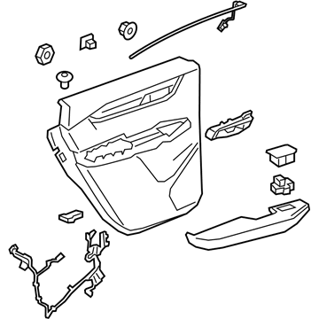84678554 GM Door Trim Panel, Black, Rear Driver Side Illustration 1 of 1