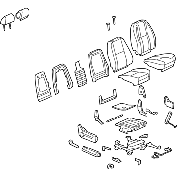 GM 15865124 Seat Assembly, Passenger Side 15865124 GM Seat Assembly, Passenger Side Illustration 1 of 1